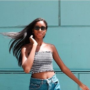 NWT brandy Melville Cleo tube top gingham